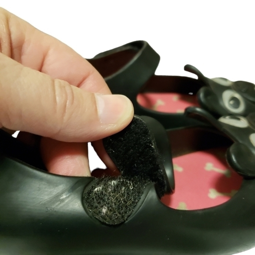 Mini Melissa‎ Frenchie Bulldog Child Shoes Size 8 Black Pre-owned - Picture 6 of 11